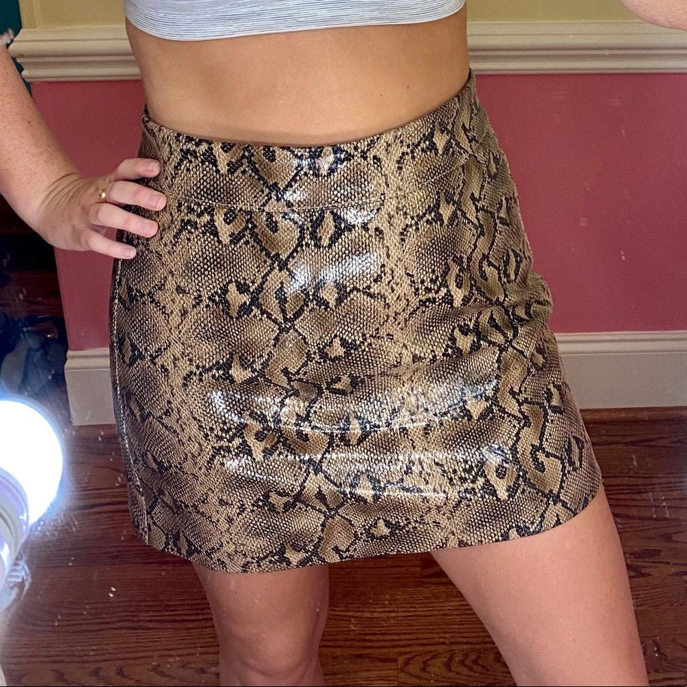 blanknyc snakeskin skirt